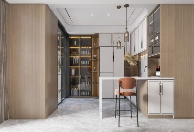 新中式家居餐厅3D模型下载